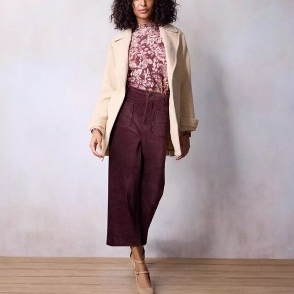 Lauren Conrad High Rise Wide Leg Cropped Pants 16 - Picture 1 of 13